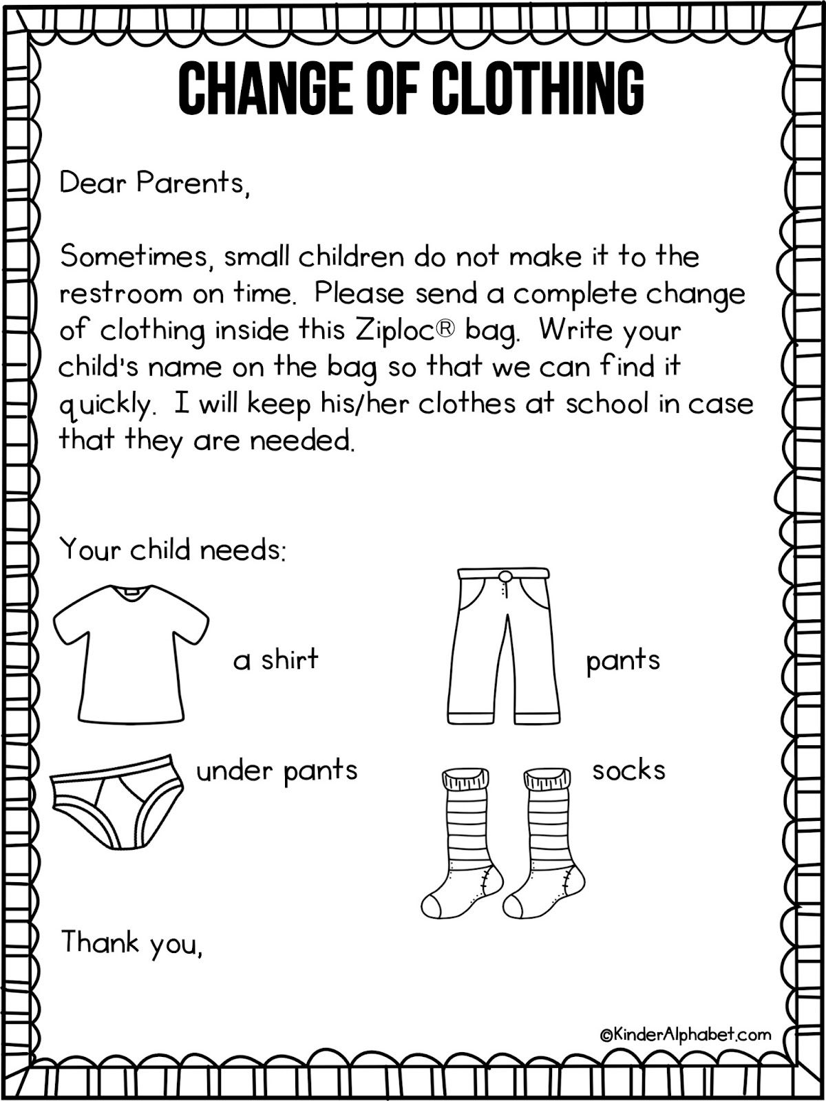 preschool contracts for parents